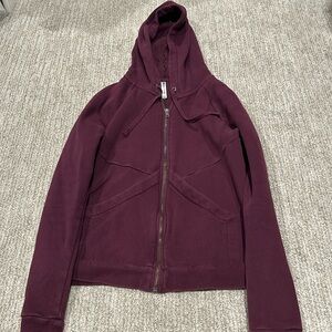 Fabletics, purple zip up hoodie, size XS, good condition